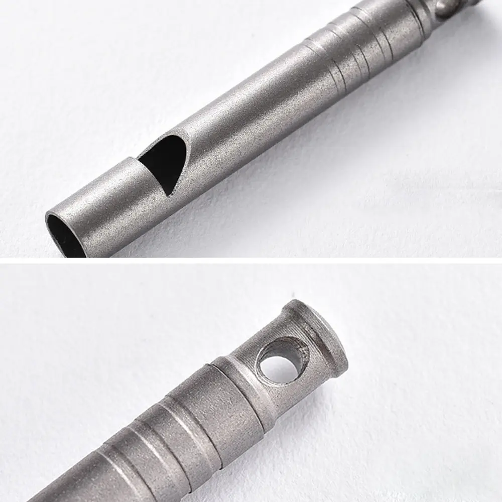 Titanium Alloy Whistle Single Tube Referee Whistle Outdoor Small Tool EDC Camping Hiking