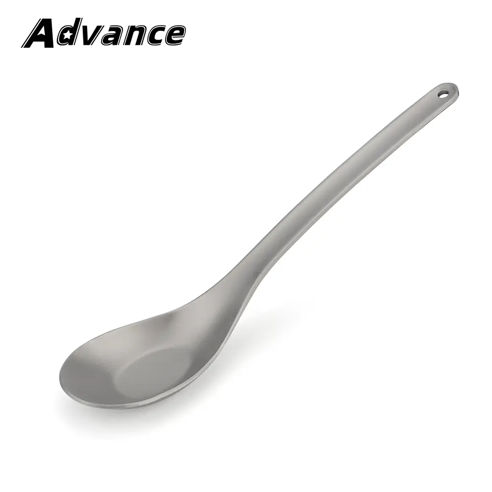 Tableware Titanium Alloy Spoon Rust-free Picnic Utensil Outdoor Camping Food Scoop
