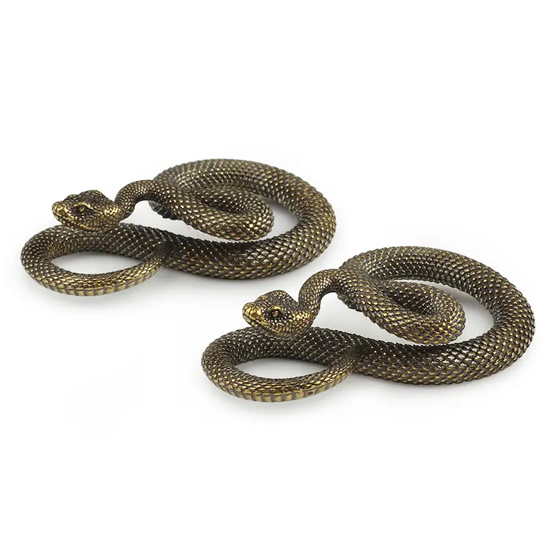 Brass Snake Key Ring Copper Snake Key chain Outdoor Tool Accessories DIY Car Hanging