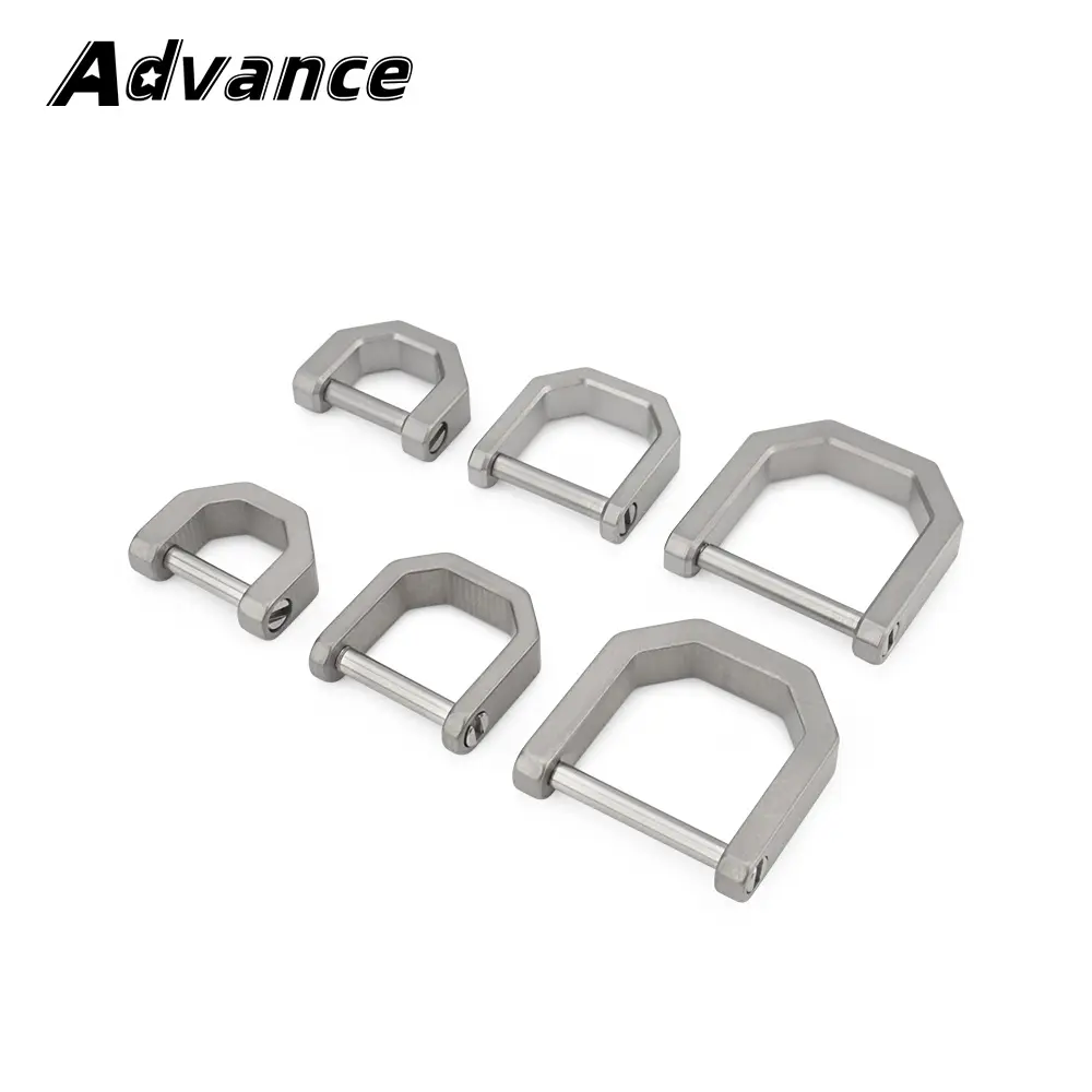 D Shape Titanium Alloy Buckle Multi-Tool Outdoor EDC Keychain Accessories