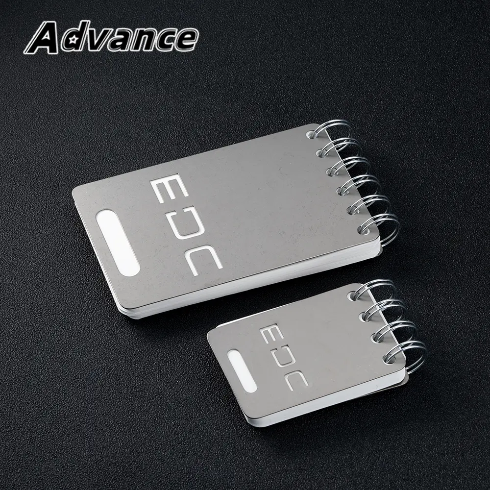 Multi-function Ruler Notebook EDC Titanium Alloy Shell Outdoor Tool Notepad