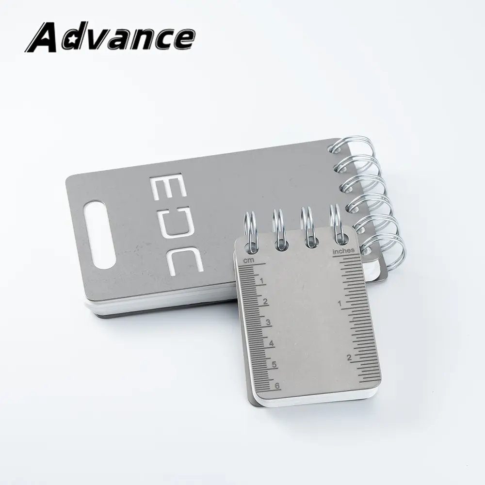 Multi-function Ruler Notebook EDC Titanium Alloy Shell Outdoor Tool Notepad