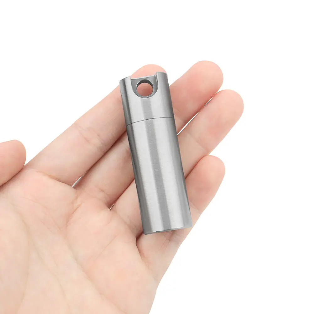 S/M/L Portable Stainless Steel Seal Bottle Storage Waterproof Canister Outdoor EDC Tool Pill Bottle