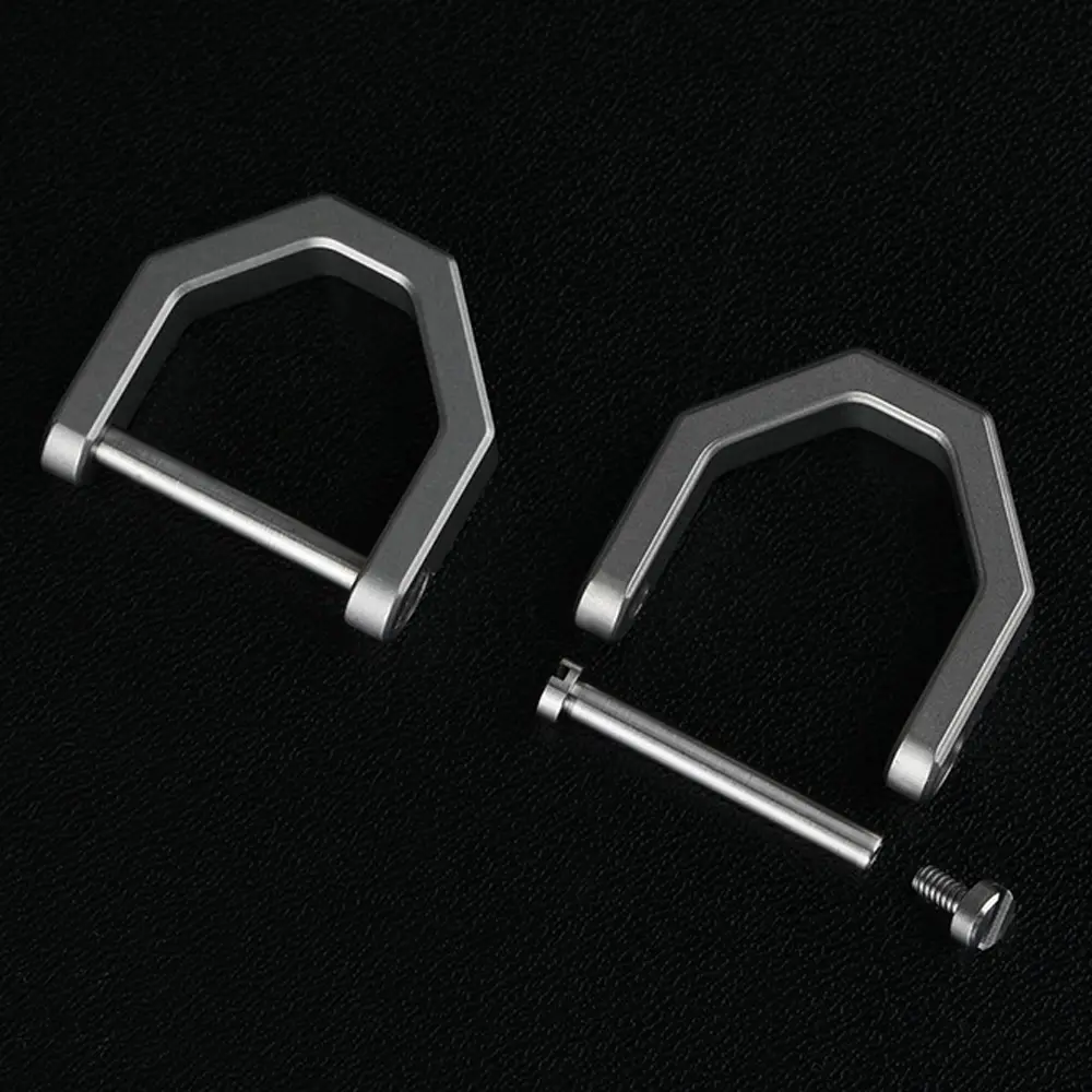 D Shape Multi-purpose Mini Lock Titanium Buckles Keyring Car Buckle Outdoor EDC Tool Horseshoe Buckle