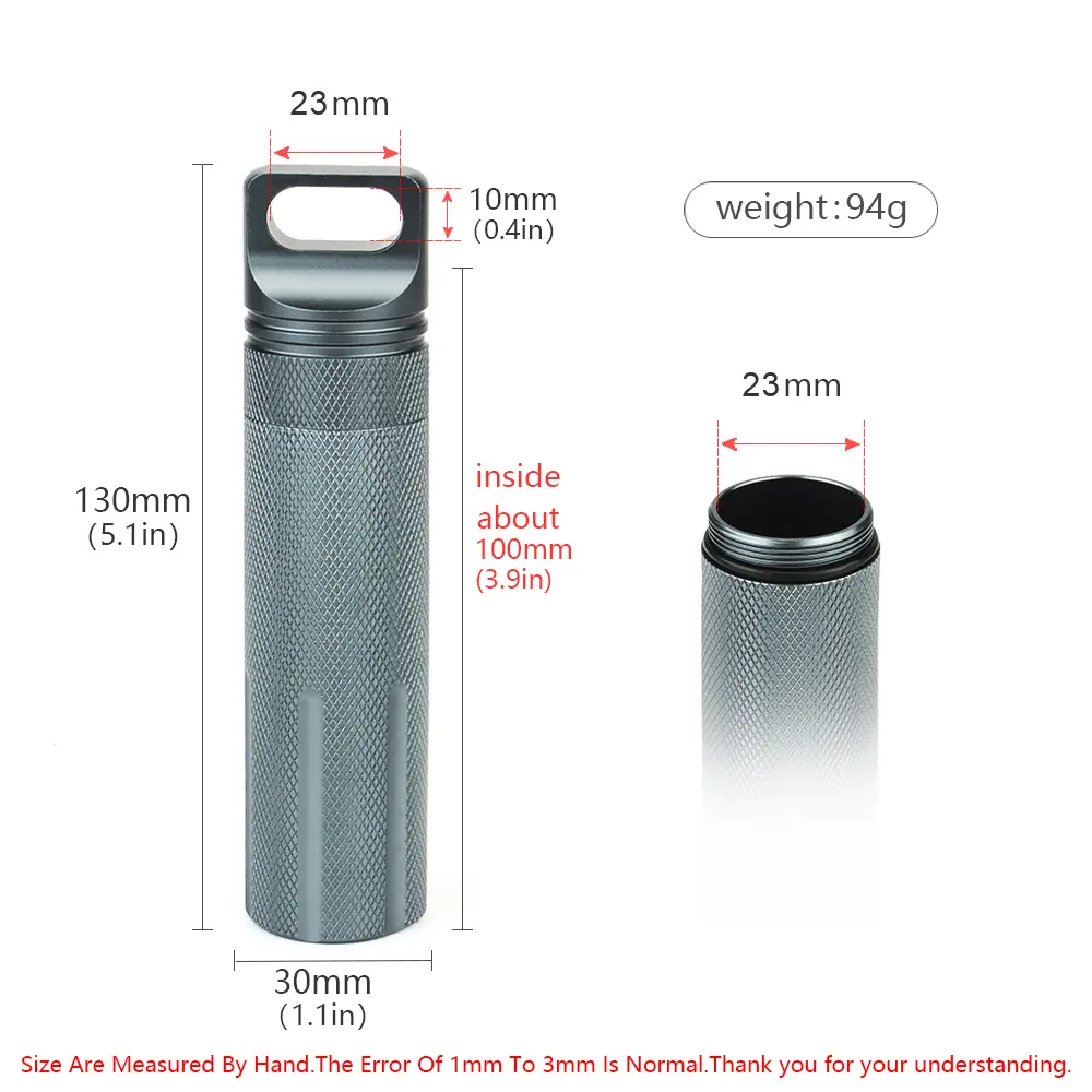 Aluminum Alloy Waterproof Canister Seal High Strength Bottle Toothpick Outdoor EDC Tool