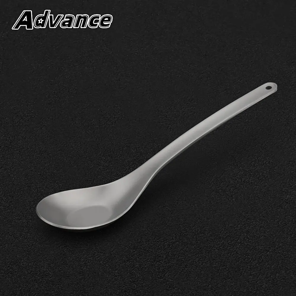 Tableware Titanium Alloy Spoon Rust-free Picnic Utensil Outdoor Camping Food Scoop