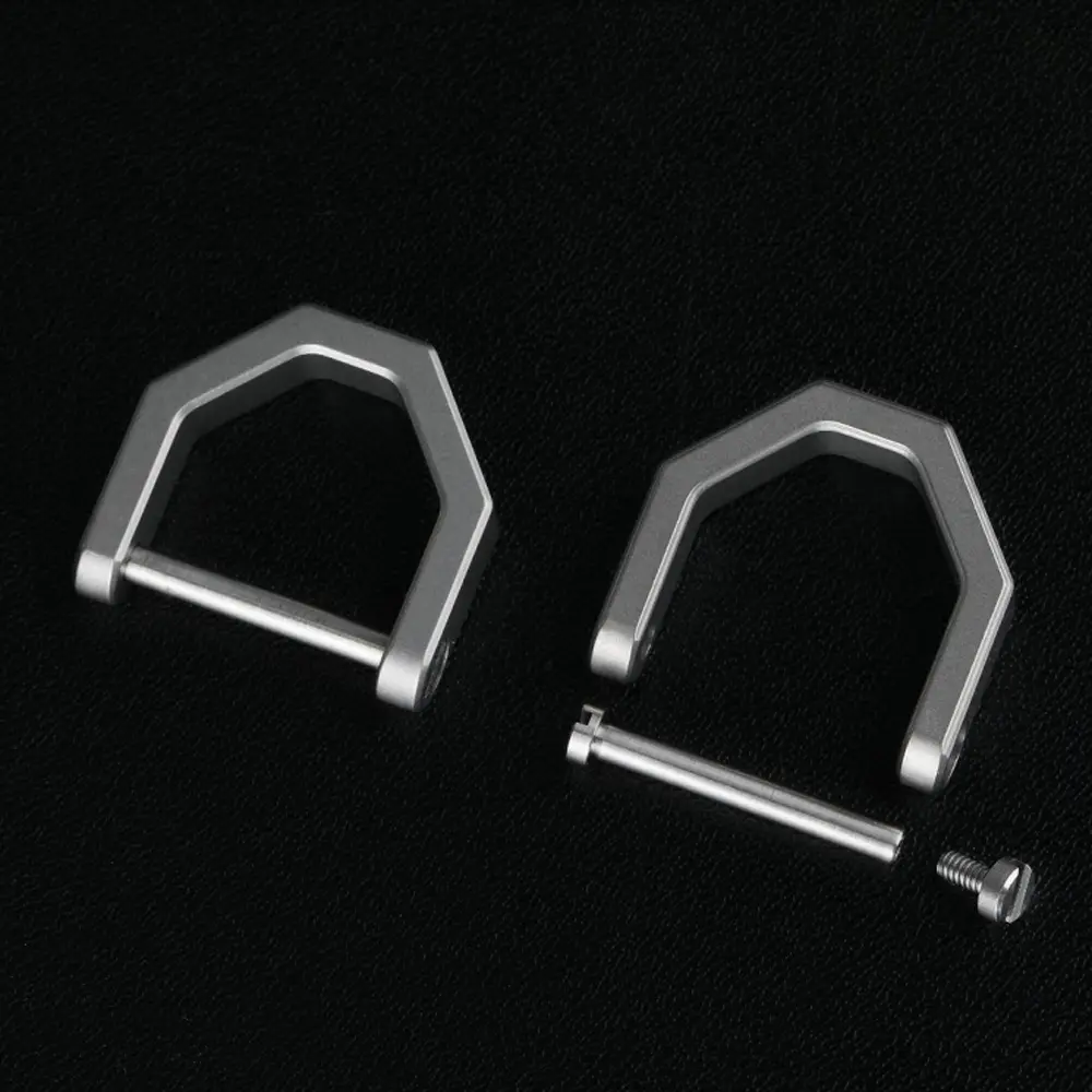 D Shape Multi-purpose Mini Lock Titanium Buckles Keyring Car Buckle Outdoor EDC Tool Horseshoe Buckle
