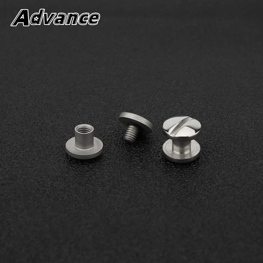 2pcs Titanium Alloy Curved Surface Waist Belt Pin Buckle Keychain Belt Fixed Screw Outdoor DIY Tool Accessories