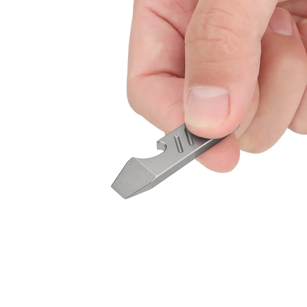 Titanium Mini Bottle Opener Multi-Tool Titanium Alloy Outdoor EDC Key Chain Accessories