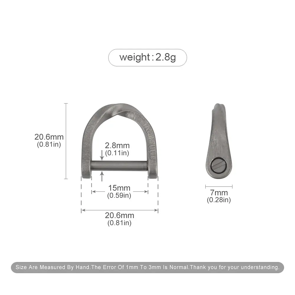 Horseshoe Buckle Titanium Alloy Buckle Multi-function D Shape Keychain Outdoor Tool EDC