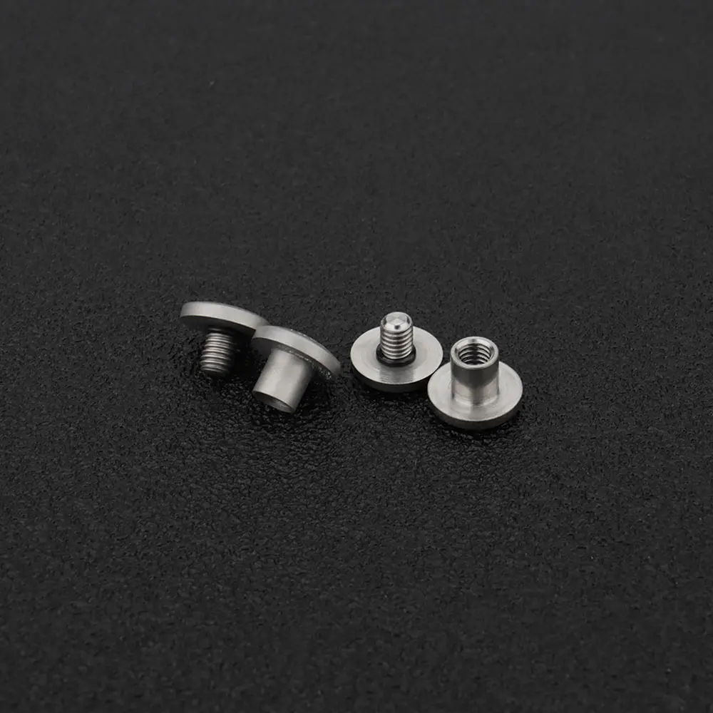 2pcs Titanium Alloy Curved Surface Waist Belt Pin Buckle Keychain Belt Fixed Screw Outdoor DIY Tool Accessories