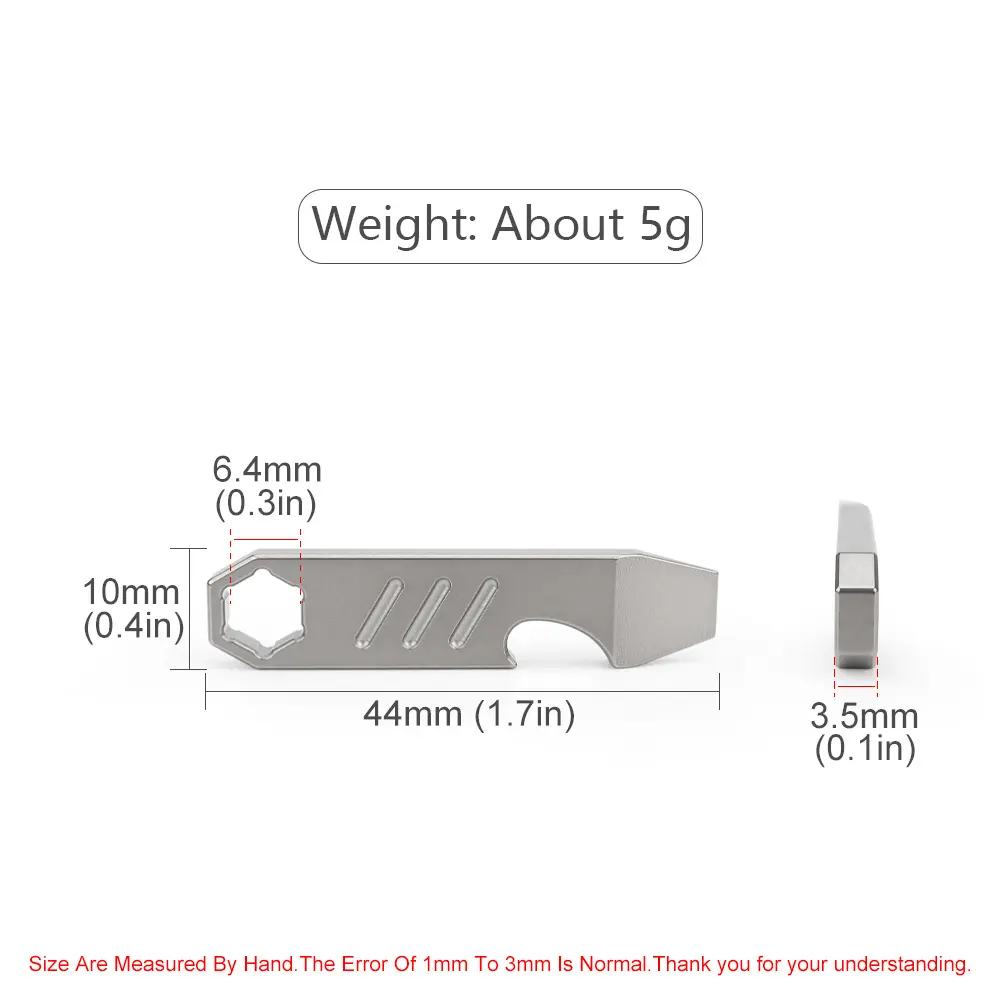 Titanium Mini Bottle Opener Multi-Tool Titanium Alloy Outdoor EDC Key Chain Accessories