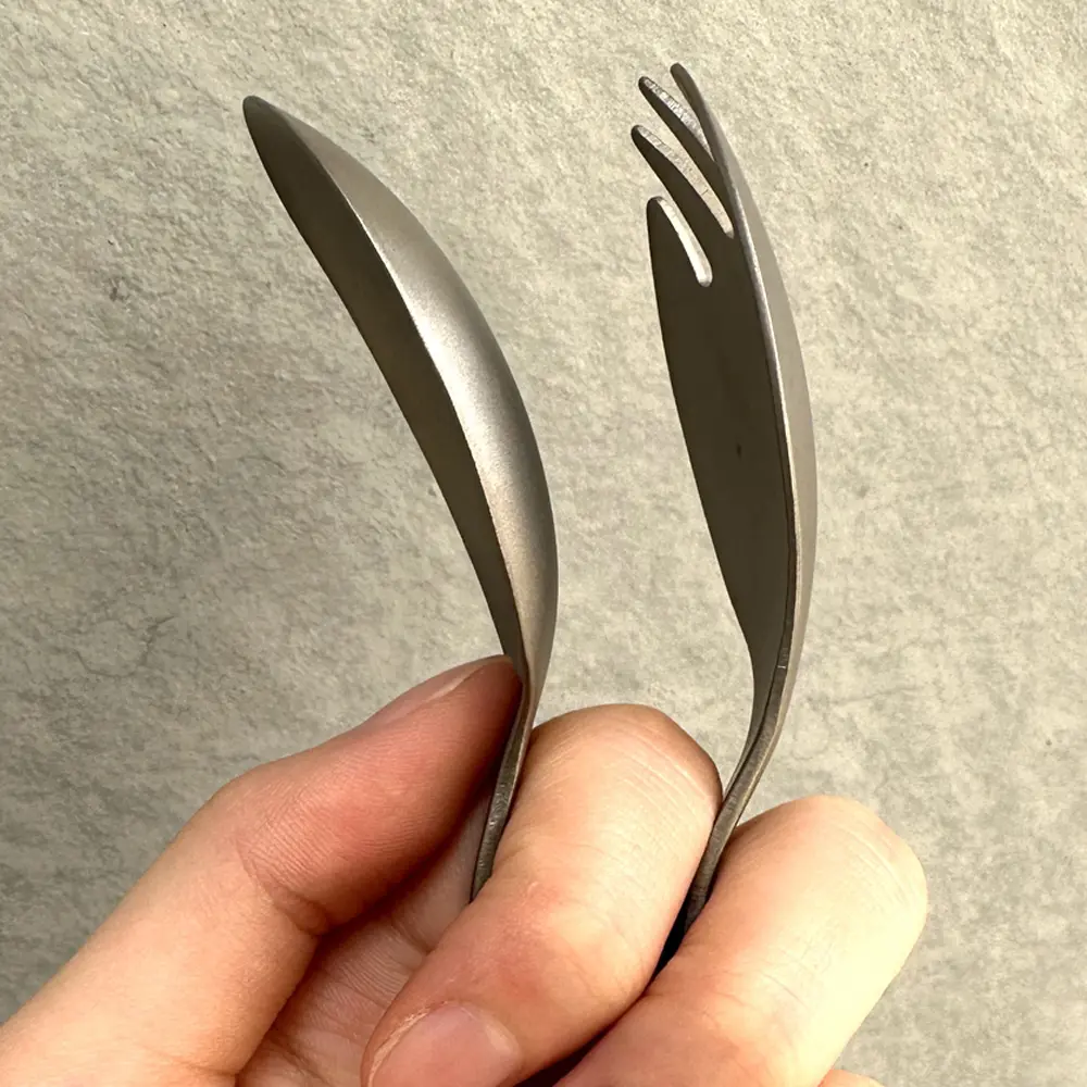 Punk Skull Titanium Spoon Outdoor Camping Tableware Fork Travel Supplies Man Gift