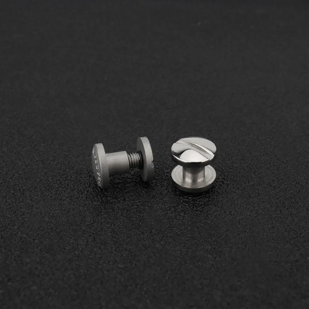 2pcs Titanium Alloy Curved Surface Waist Belt Pin Buckle Keychain Belt Fixed Screw Outdoor DIY Tool Accessories