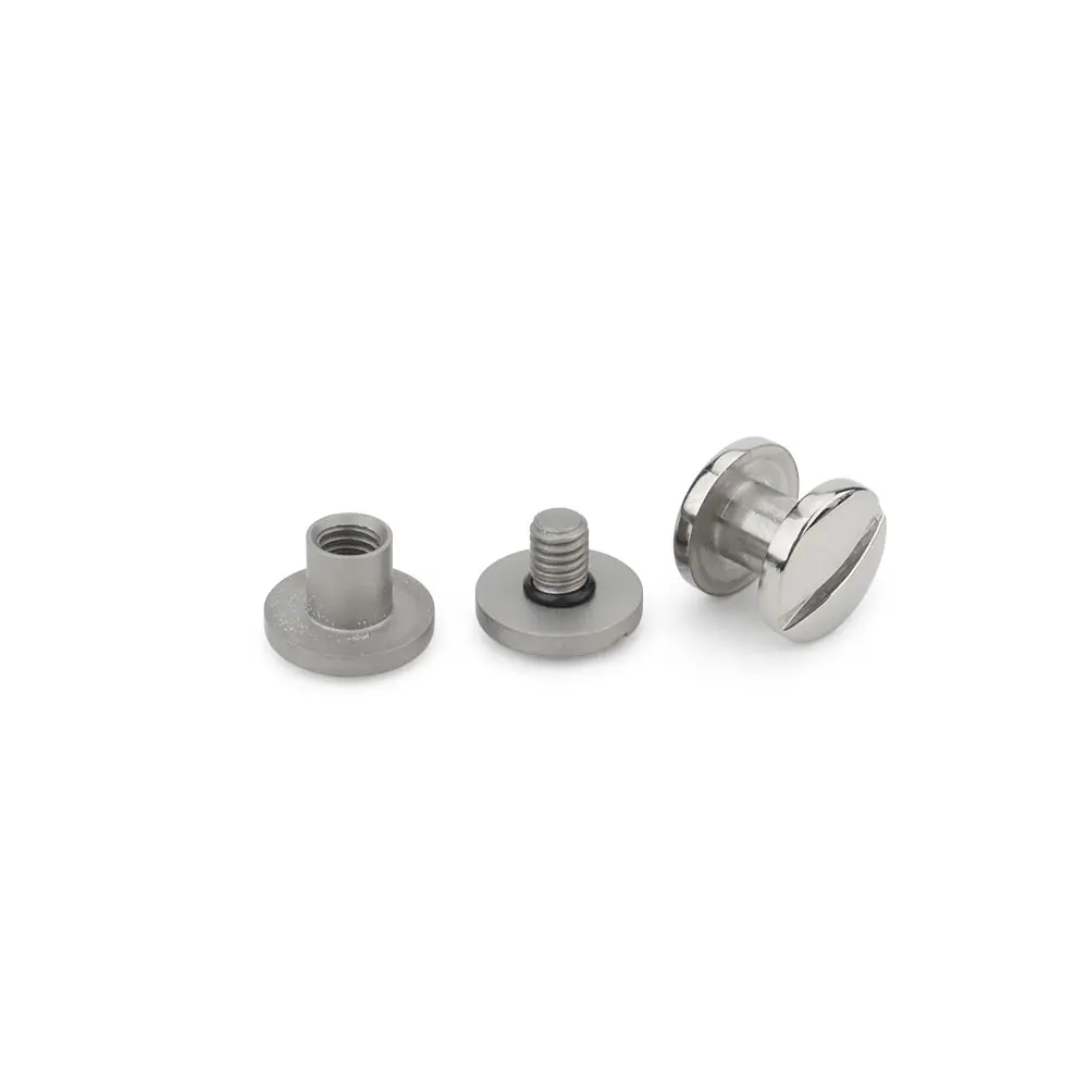 2pcs Titanium Alloy Curved Surface Waist Belt Pin Buckle Keychain Belt Fixed Screw Outdoor DIY Tool Accessories