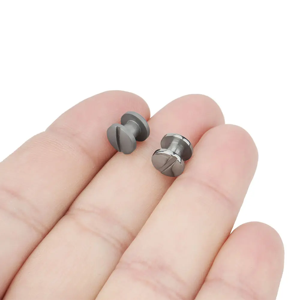 2pcs Titanium Alloy Curved Surface Waist Belt Pin Buckle Keychain Belt Fixed Screw Outdoor DIY Tool Accessories