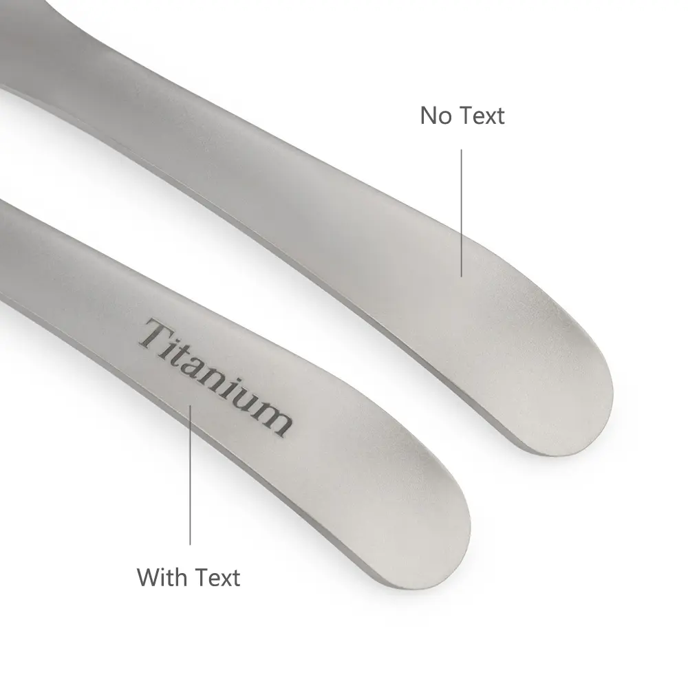 S/L Titanium Alloy Spoon Outdoor Camping Food Spoon Lightweight Portable Picnic Tableware Soup