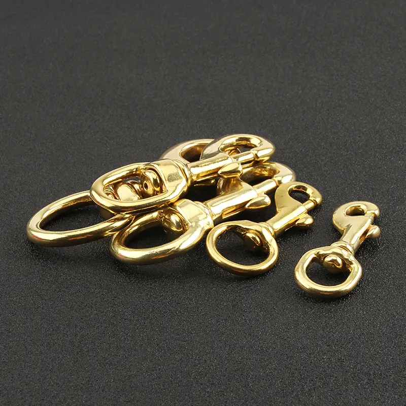 DIY Outdoor Buckle Brass Swivel Eye Bolt Snap Hook For Camping Bag Strap Belt Hook Clasp Outdoor Tool
