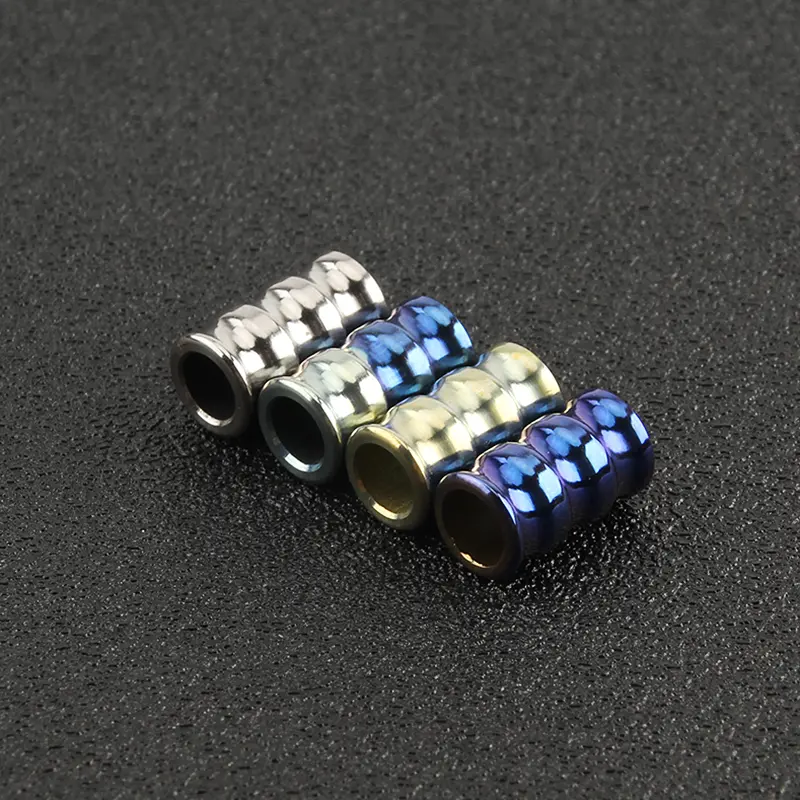 More Style Small Titanium Knife Beads Titanium Mini Paracord Rope Bead Accessory DIY Pendant Zipper Decoration