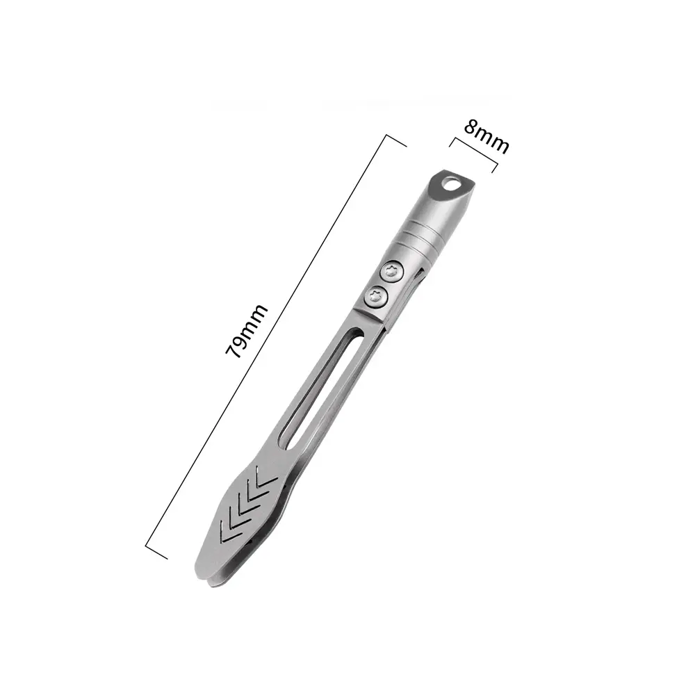Titanium Alloy Small Tweezers Multi Functional Keychain Pendant Outdoor Tool EDC