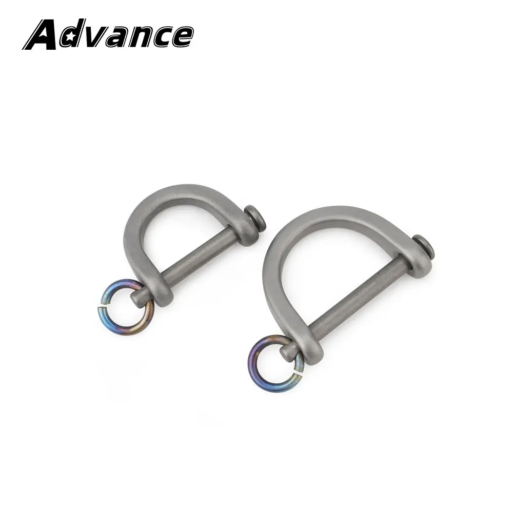 Portable Titanium Alloy Horseshoe Buckle D-shaped Waist Buckle Car Key Ring Accessories Pendant EDC Outdoor Tools