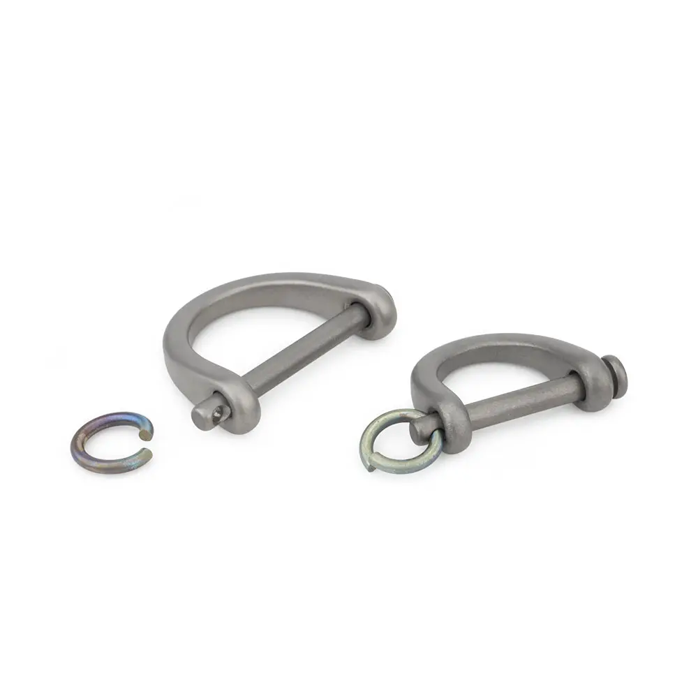 Portable Titanium Alloy Horseshoe Buckle D-shaped Waist Buckle Car Key Ring Accessories Pendant EDC Outdoor Tools