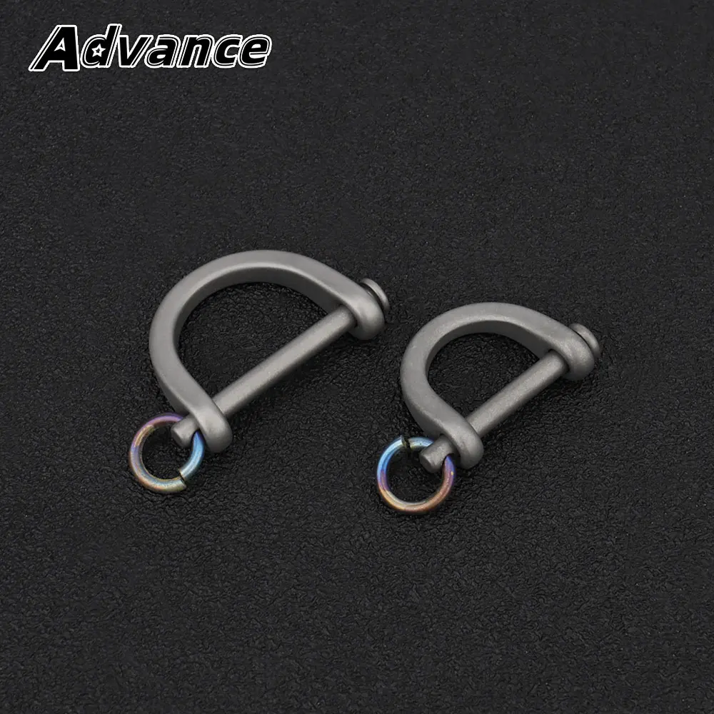 Portable Titanium Alloy Horseshoe Buckle D-shaped Waist Buckle Car Key Ring Accessories Pendant EDC Outdoor Tools