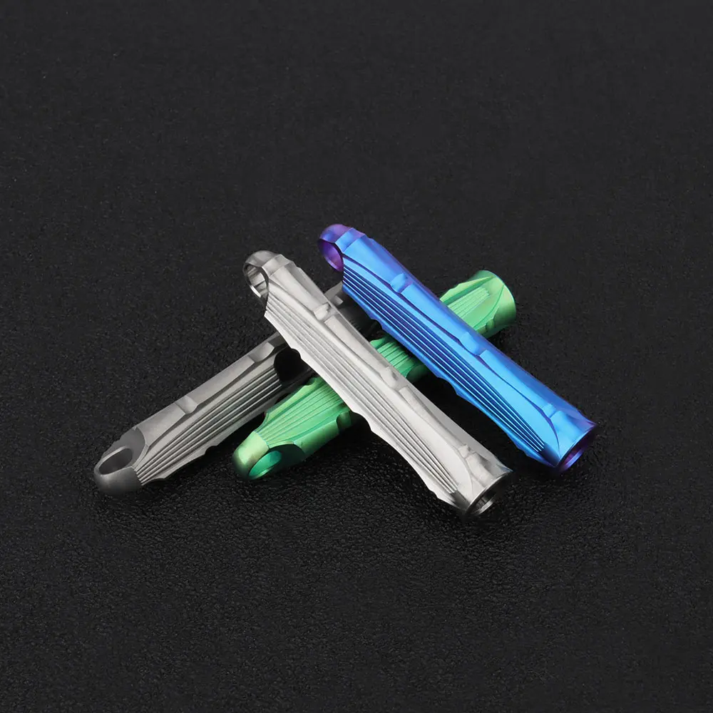 Titanium Alloy Whistle Portable Outdoor Whistle Training Tool EDC Fashion Pendant Keyring Accessories