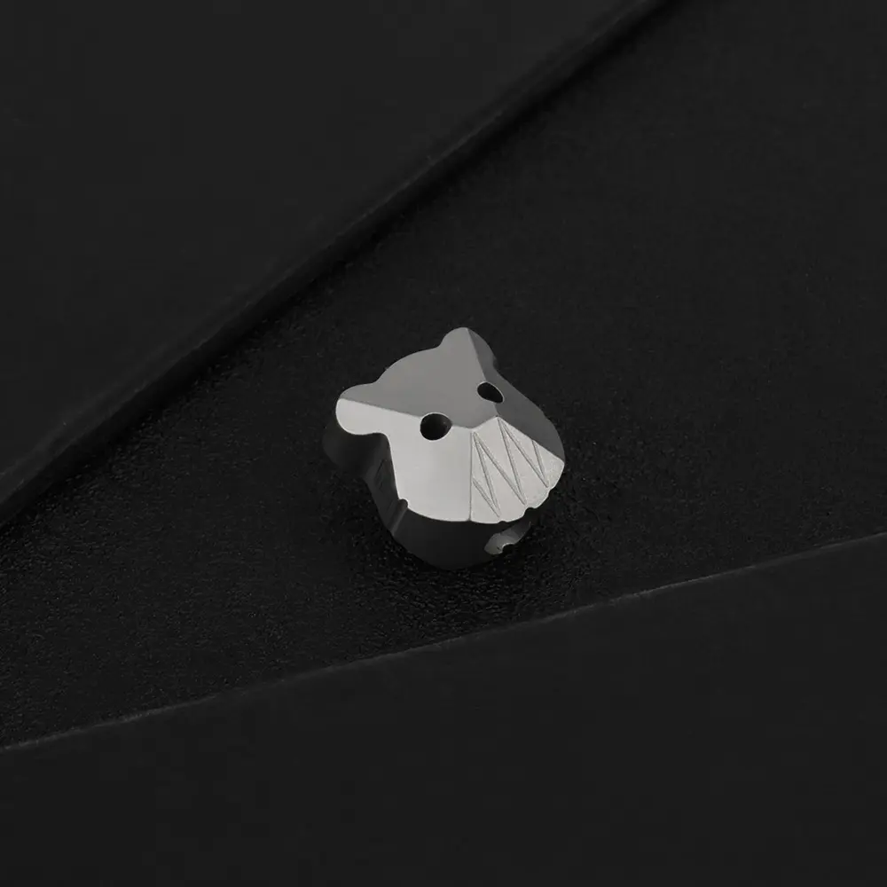 Titanium Alloy Bear Knife Bead DIY Creative Landing Paracord Beads Outdoor Camping Equipment Accessories
