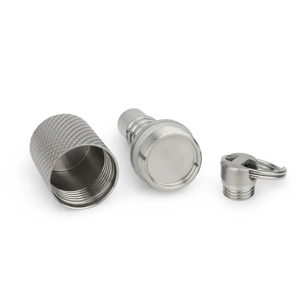 Titanium Alloy Mini Bottle Sealed Box Outdoor Tool Portable Small Bottles Sealed Can EDC Tools