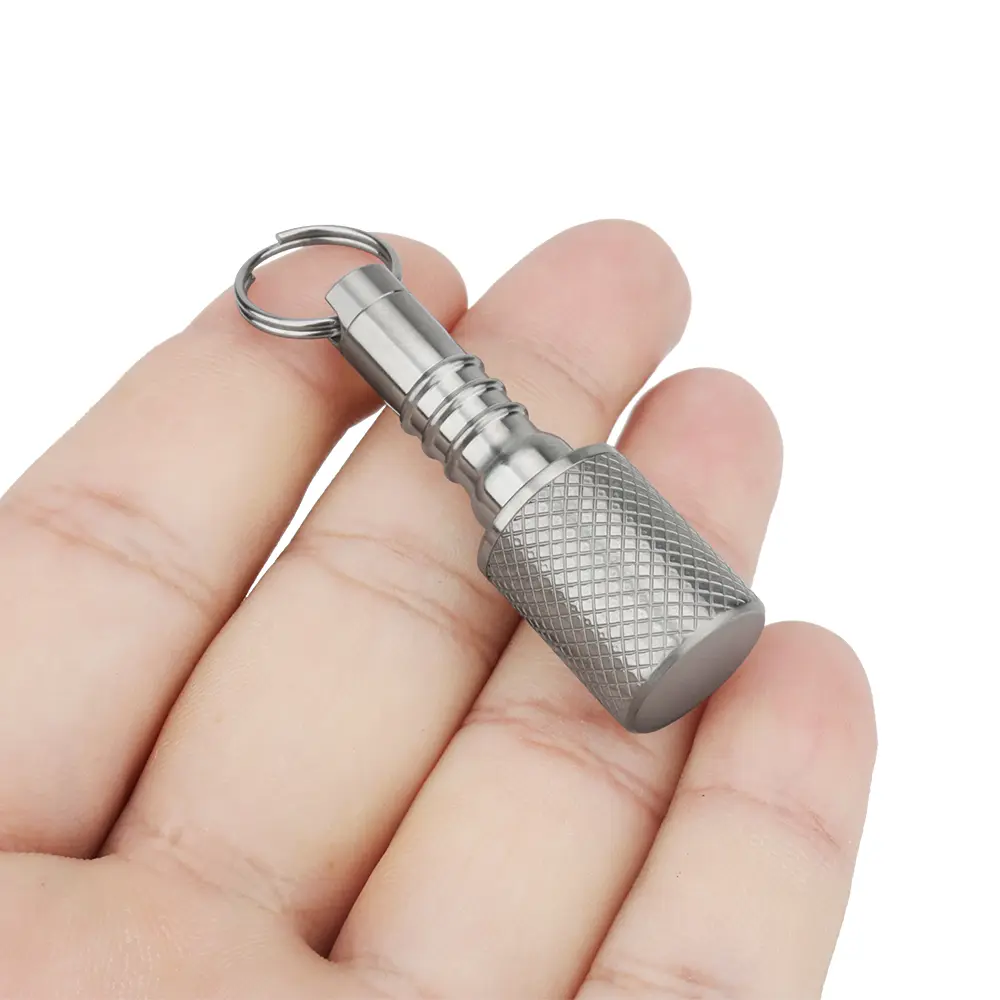 Titanium Alloy Mini Bottle Sealed Box Outdoor Tool Portable Small Bottles Sealed Can EDC Tools