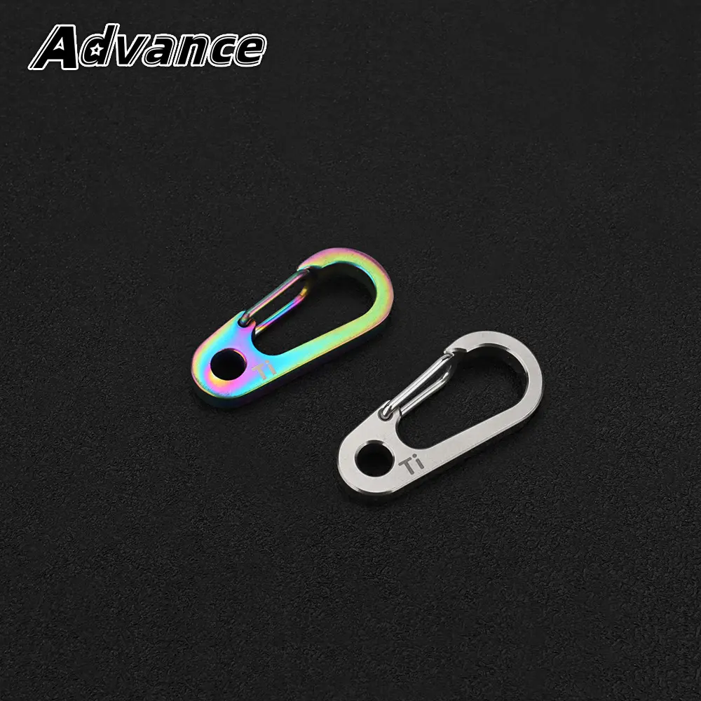 Titanium Alloy Keychain Outdoor Small Tool Alloy Key Ring Mountain Climbing Hang Buckle
