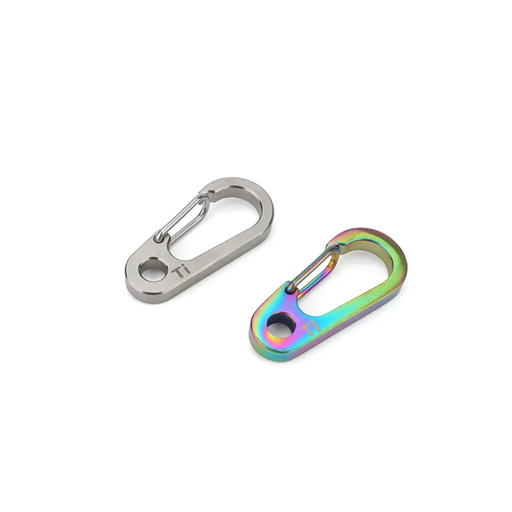 Titanium Alloy Keychain Outdoor Small Tool Alloy Key Ring Mountain Climbing Hang Buckle