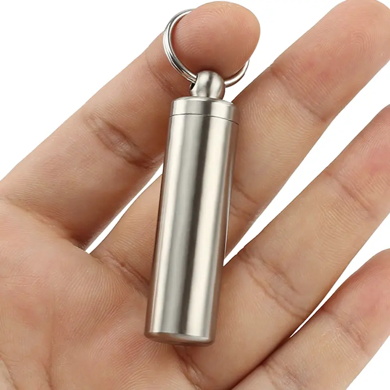 Stainless Steel Waterproof Mini Seal Bottle Box Outdoor Camping Small Bottle