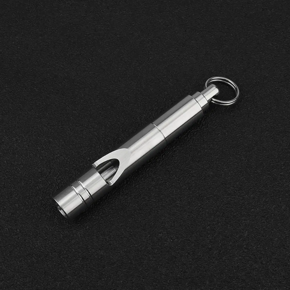 Simple Titanium Alloy Whistle Portable Whistle Outdoor Tool EDC Camping Hiking