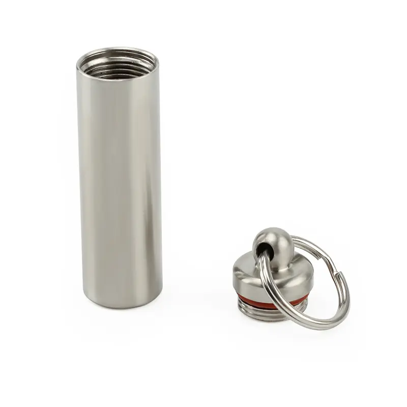 Stainless Steel Waterproof Mini Seal Bottle Box Outdoor Camping Small Bottle