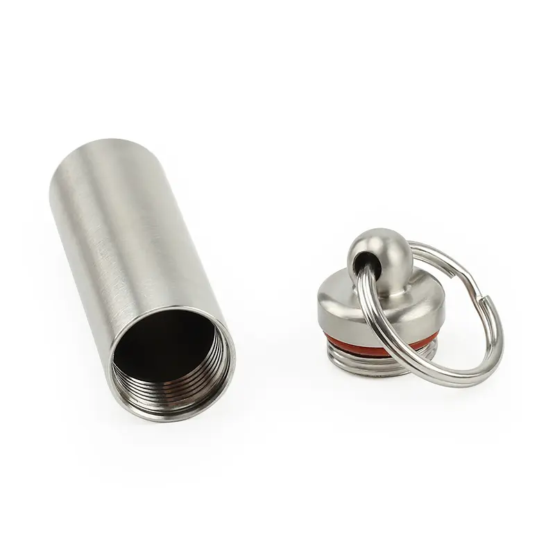 Stainless Steel Waterproof Mini Seal Bottle Box Outdoor Camping Small Bottle