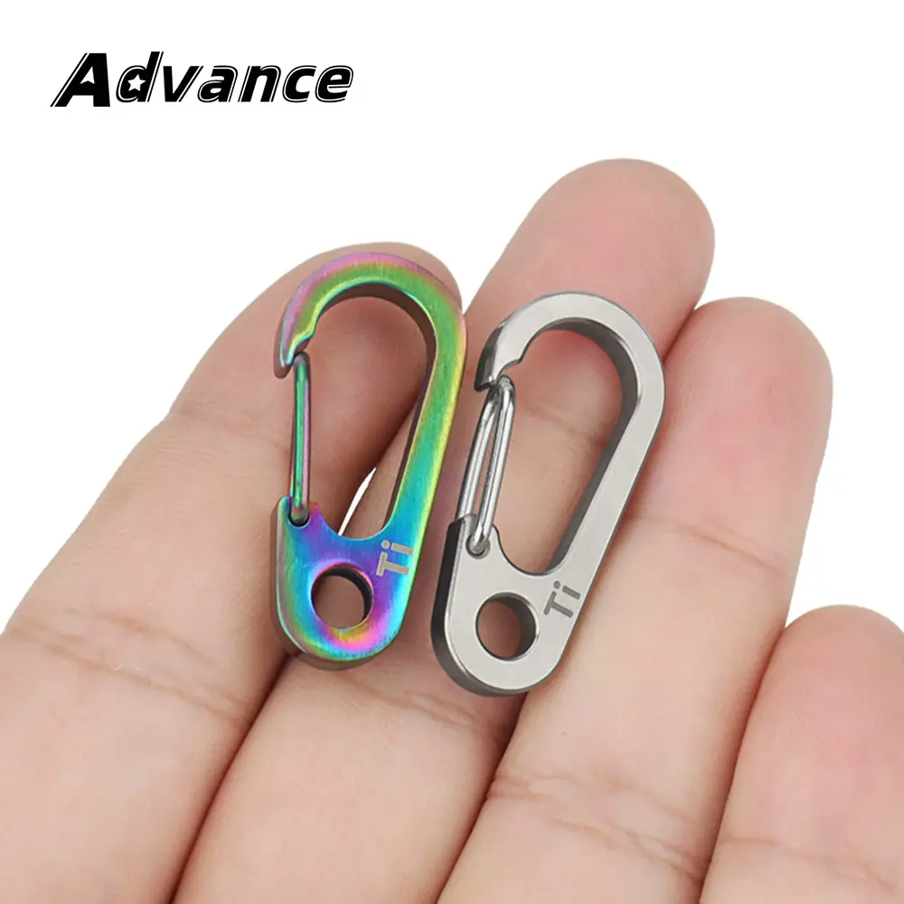Titanium Alloy Keychain Outdoor Small Tool Alloy Key Ring Mountain Climbing Hang Buckle