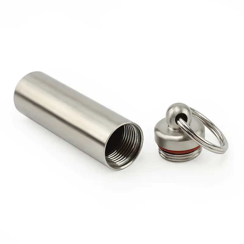 Stainless Steel Waterproof Mini Seal Bottle Box Outdoor Camping Small Bottle