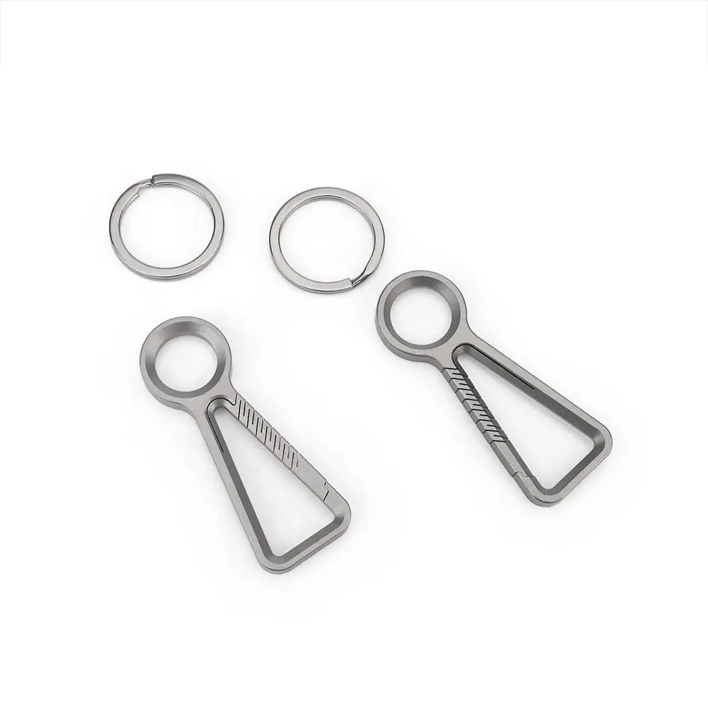 Titanium Alloy Keychain Light Weight Titanium Buckle Car Key Ring Outdoor EDC Tool Camping Accessories
