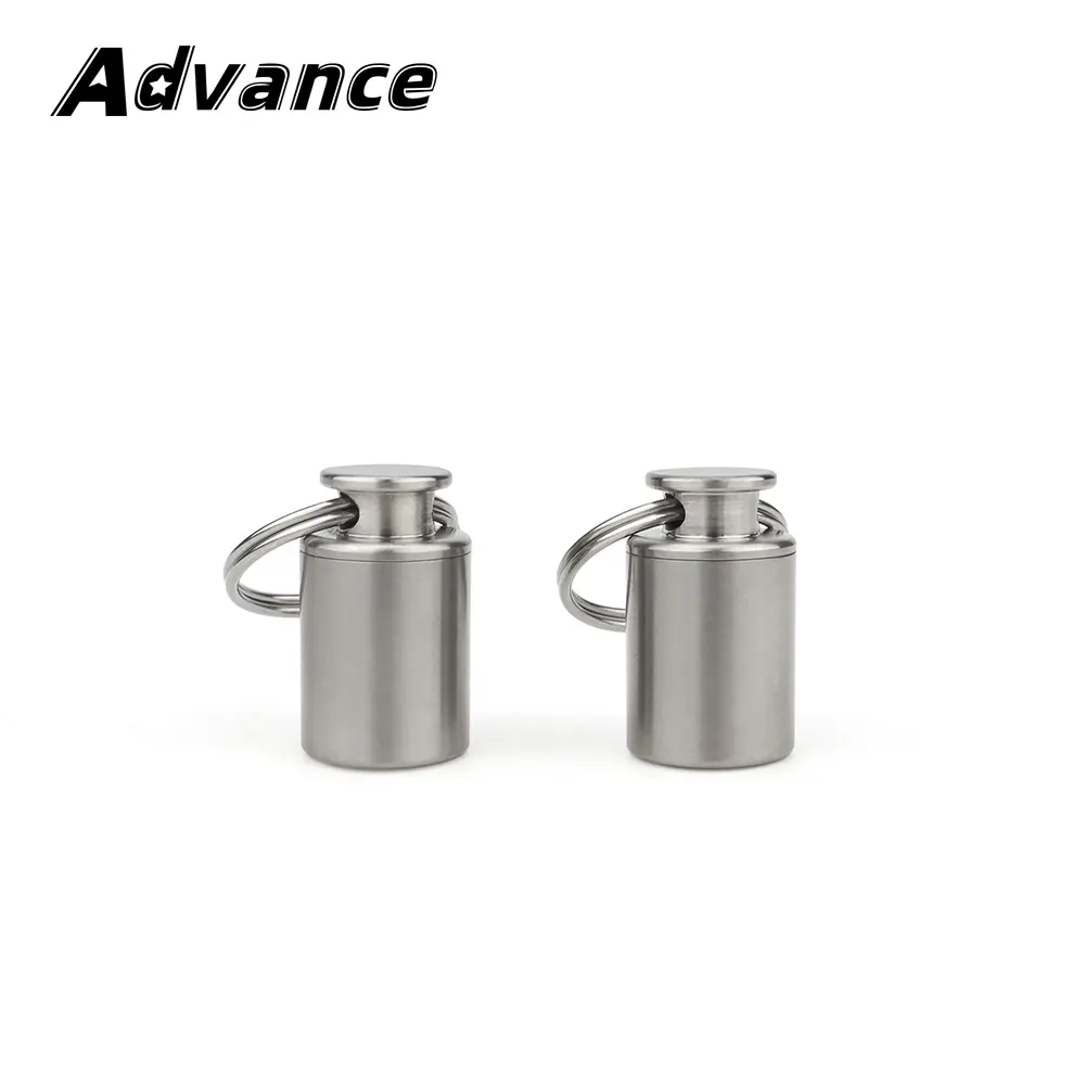 Titanium Alloy Small Bottle Sealed Waterproof Pillbox Portable Pill Storage Container Outdoor Tool