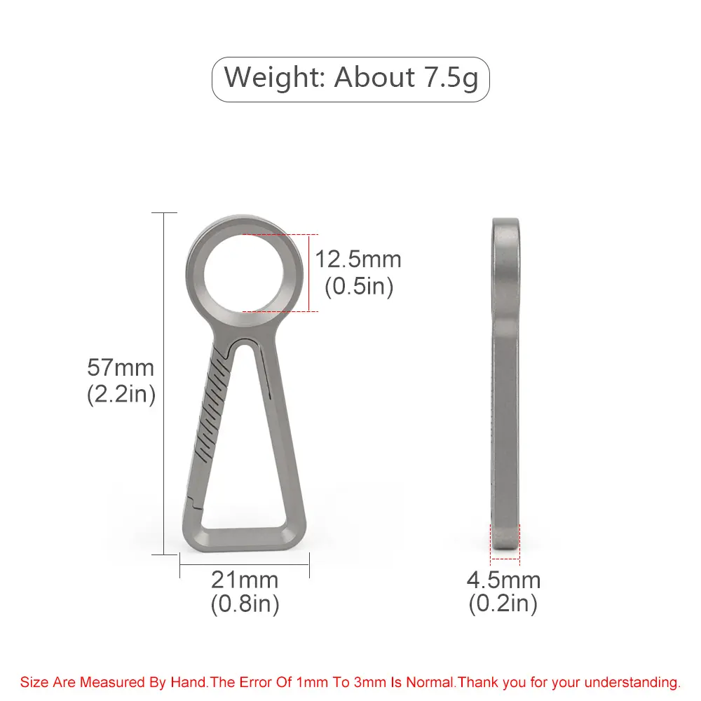 Titanium Alloy Keychain Light Weight Titanium Buckle Car Key Ring Outdoor EDC Tool Camping Accessories