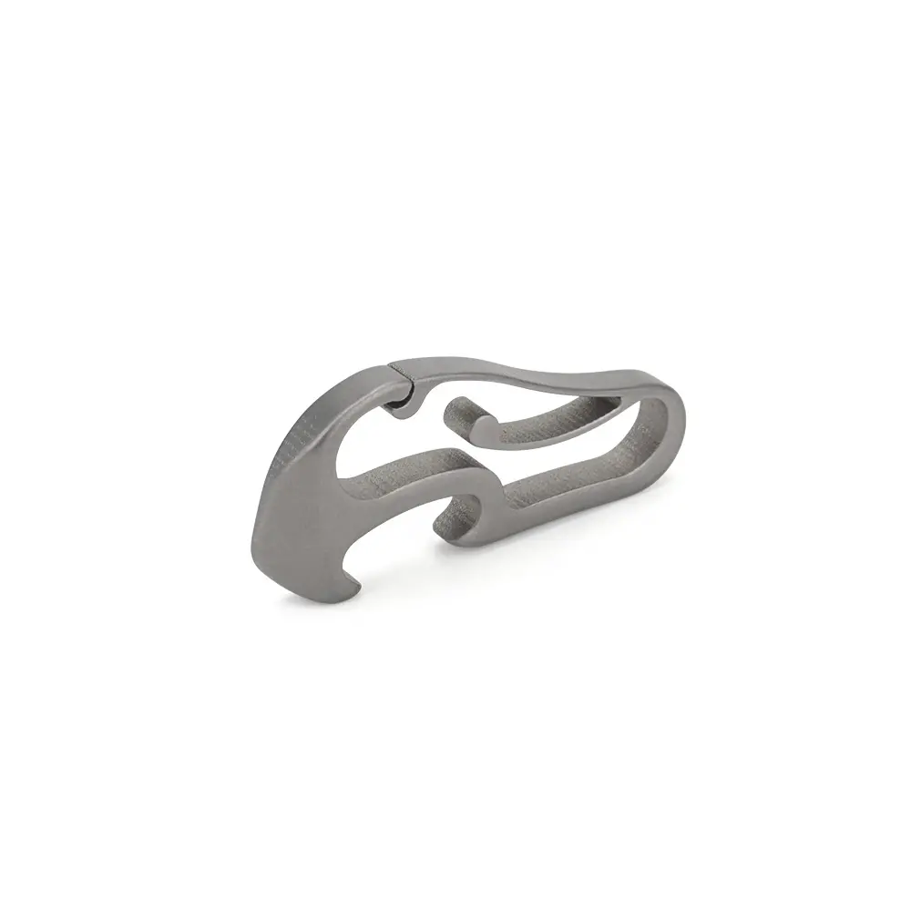 Curve Shape Titanium Alloy Buckle EDC Outdoor Tool Multi Functional Bottle Opener Keychain