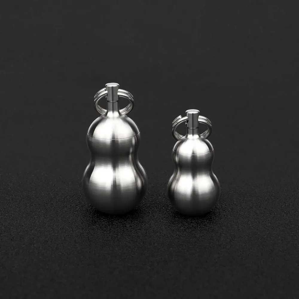 Titanium Alloy Mini Bottle Gourd Waterproof Pill Cans Portable Seal Outdoor EDC Tool Small Storage Bottle