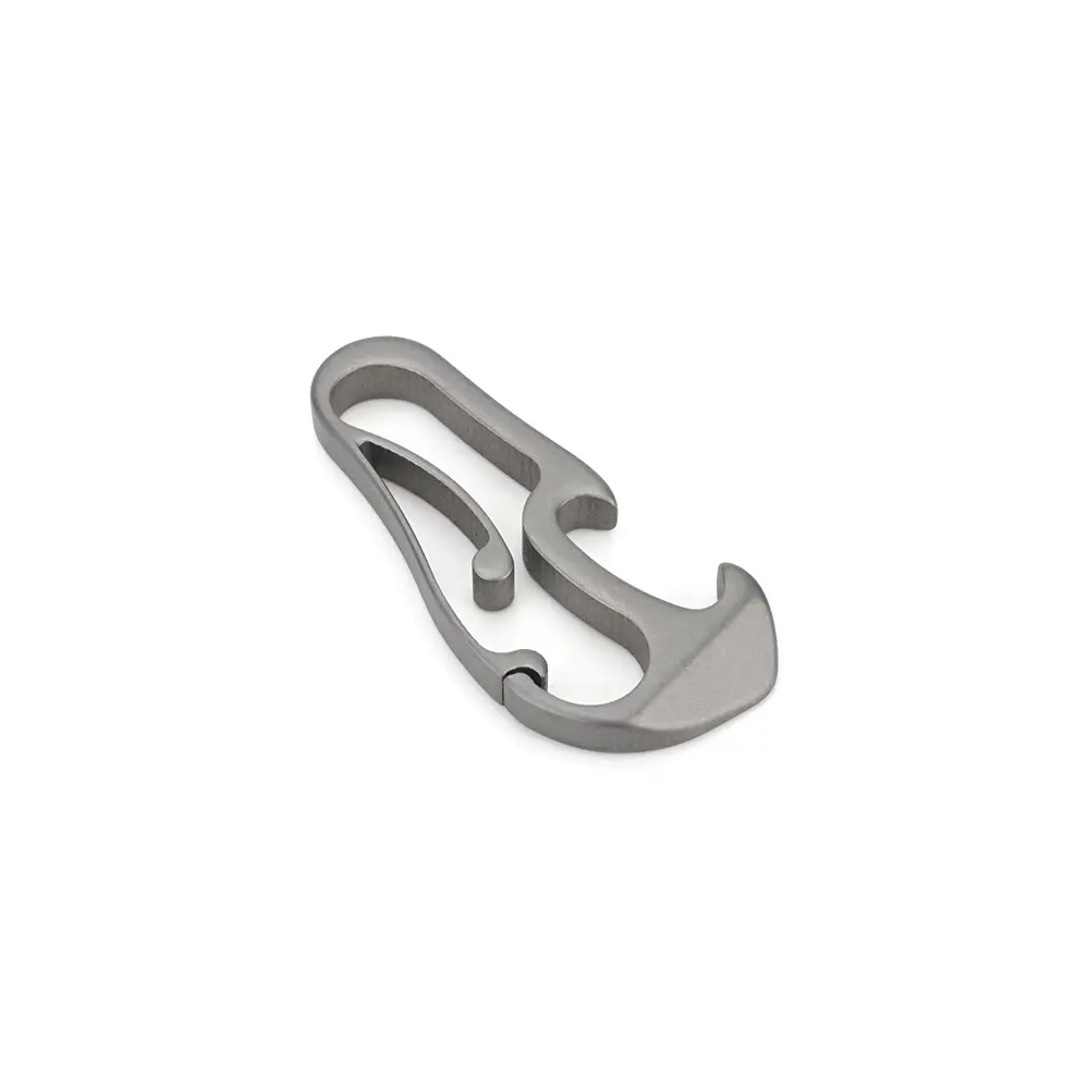 Curve Shape Titanium Alloy Buckle EDC Outdoor Tool Multi Functional Bottle Opener Keychain