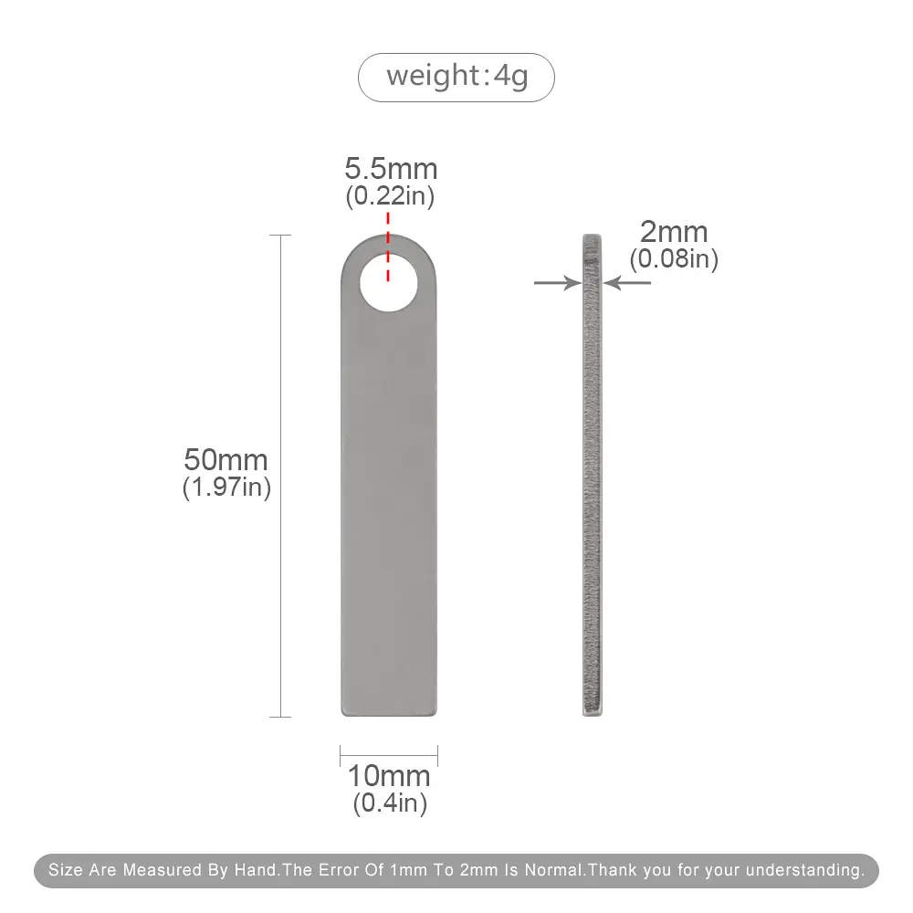 5pcs/3pcs Wholesale Titanium Alloy Plate Blank Keyring Pendant Rope Paracord Key Chain Multifunctional Outdoor Accessories