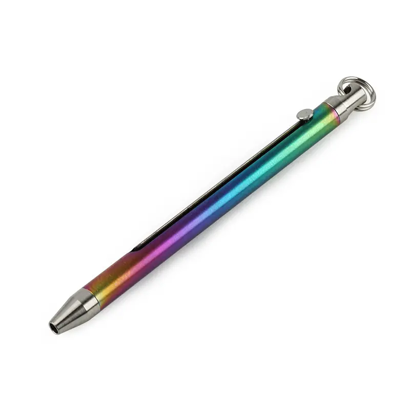 Spring Titanium Alloy Toothpick Holder EDC Titanium Toothpick Portable Multifunction Fruit Fork Outdoor Camping Tool
