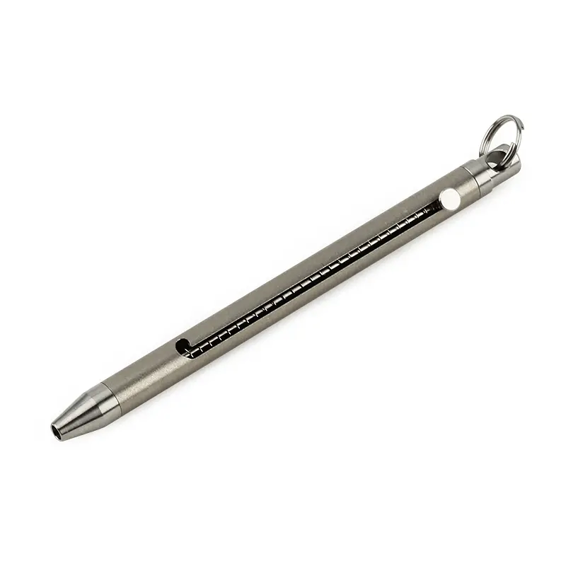 Spring Titanium Alloy Toothpick Holder EDC Titanium Toothpick Portable Multifunction Fruit Fork Outdoor Camping Tool