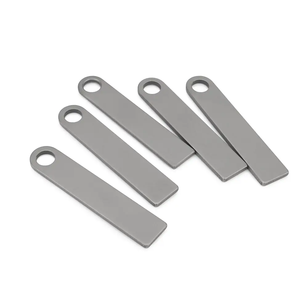 5pcs/3pcs Wholesale Titanium Alloy Plate Blank Keyring Pendant Rope Paracord Key Chain Multifunctional Outdoor Accessories
