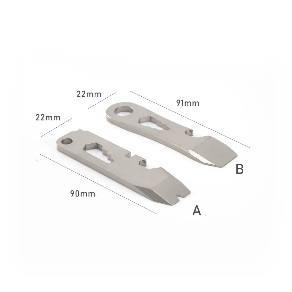 1pc Titanium Alloy Multi-function Bottle Opener Wrench Keychain Pendant Accessories Outdoor EDC Tool